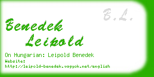 benedek leipold business card